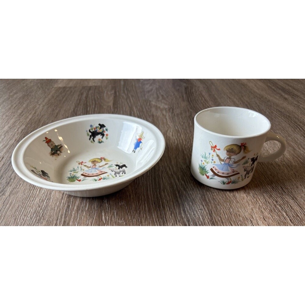 Vintage Brendan Erin Stone from Arklow, Ireland Little Bo Peep - 2 Piece Set